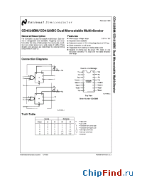 Datasheet CD4528BMJ manufacturer National Semiconductor