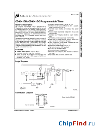 Datasheet CD4541BC manufacturer National Semiconductor