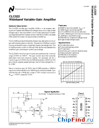 Datasheet CLC522 manufacturer National Semiconductor