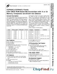 Datasheet COP820CJMHD-1 manufacturer National Semiconductor