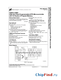 Datasheet COP87L84EG manufacturer National Semiconductor