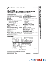 Datasheet COP87L88GGV manufacturer National Semiconductor
