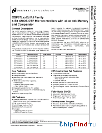 Datasheet COP87LXXRJ manufacturer National Semiconductor