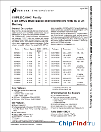 Datasheet COP922C manufacturer National Semiconductor