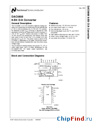 Datasheet DAC0808LC manufacturer National Semiconductor