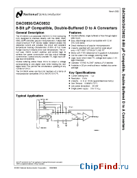 Datasheet DAC0830LCN manufacturer National Semiconductor