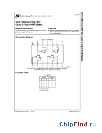 Datasheet DM5402J manufacturer National Semiconductor