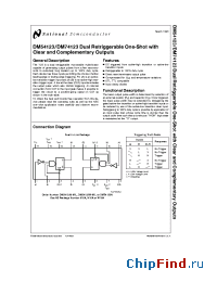 Datasheet DM54123 manufacturer National Semiconductor