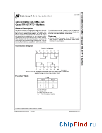 Datasheet DM54125 manufacturer National Semiconductor