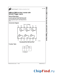 Datasheet DM5414W manufacturer National Semiconductor
