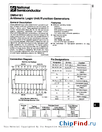 Datasheet DM54181 manufacturer National Semiconductor