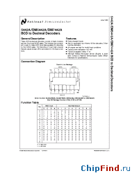 Datasheet DM5442AJ manufacturer National Semiconductor