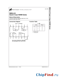 Datasheet DM54L00 manufacturer National Semiconductor