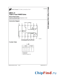 Datasheet DM54L10W manufacturer National Semiconductor