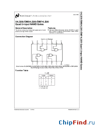 Datasheet DM54LS00 manufacturer National Semiconductor
