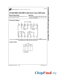 Datasheet DM54LS08E manufacturer National Semiconductor