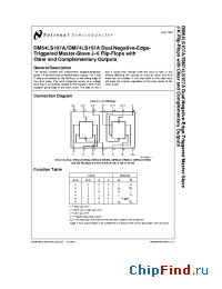 Datasheet DM54LS107A manufacturer National Semiconductor