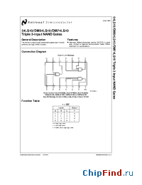 Datasheet DM54LS10E manufacturer National Semiconductor
