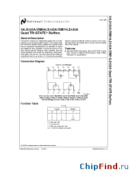 Datasheet DM54LS125A manufacturer National Semiconductor