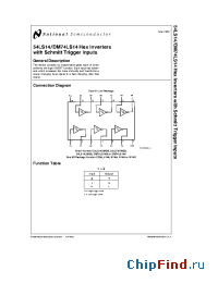 Datasheet DM54LS14 manufacturer National Semiconductor