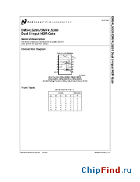 Datasheet DM54LS260J/883 manufacturer National Semiconductor