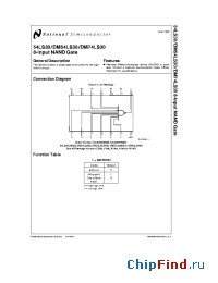 Datasheet DM54LS30 manufacturer National Semiconductor