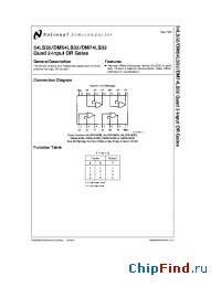 Datasheet DM54LS32 manufacturer National Semiconductor