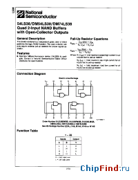 Datasheet DM54LS38J manufacturer National Semiconductor