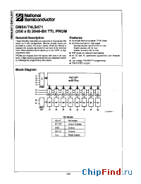 Datasheet DM54LS471 manufacturer National Semiconductor