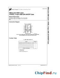 Datasheet DM54LS54 manufacturer National Semiconductor