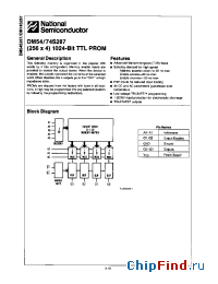 Datasheet DM54S287 manufacturer National Semiconductor