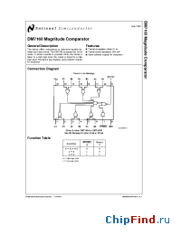 Datasheet DM7160J manufacturer National Semiconductor