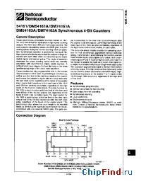 Datasheet DM74163A manufacturer National Semiconductor