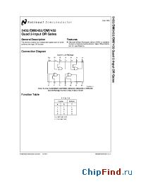 Datasheet DM7432 manufacturer National Semiconductor