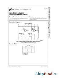 Datasheet DM7437N manufacturer National Semiconductor