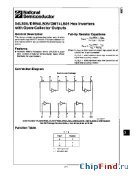 Datasheet DM74LS05 manufacturer National Semiconductor
