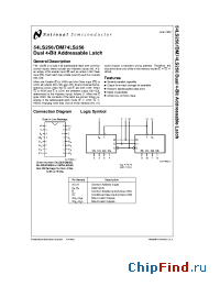 Datasheet DM74LS256 manufacturer National Semiconductor