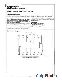 Datasheet DM74LS290 manufacturer National Semiconductor