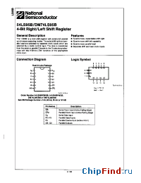 Datasheet DM74LS95B manufacturer National Semiconductor