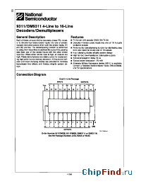 Datasheet DM9311 manufacturer National Semiconductor