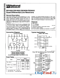 Datasheet DS3652M manufacturer National Semiconductor