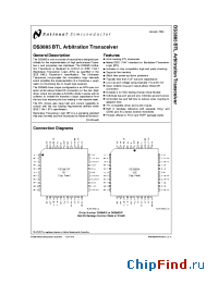 Datasheet DS3885 manufacturer National Semiconductor