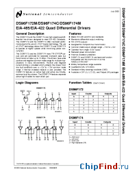 Datasheet DS96F174MW/883 manufacturer National Semiconductor
