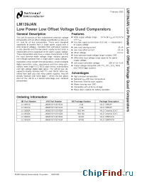 Datasheet JL139SCA manufacturer National Semiconductor
