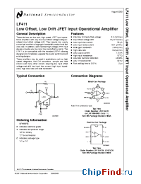 Datasheet LF411MJ/883 manufacturer National Semiconductor
