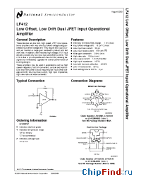 Datasheet LF412MJ/883 manufacturer National Semiconductor
