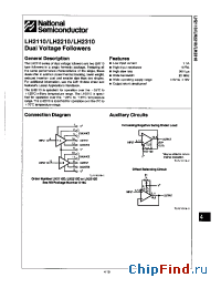 Datasheet LH2110D manufacturer National Semiconductor
