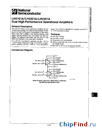 Datasheet LH2201A manufacturer National Semiconductor