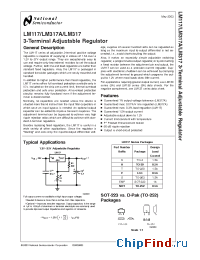 Datasheet LM117H/883 manufacturer National Semiconductor