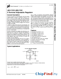 Datasheet LM117HV manufacturer National Semiconductor